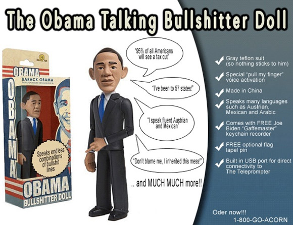 Obama Talking Bullshitter Doll