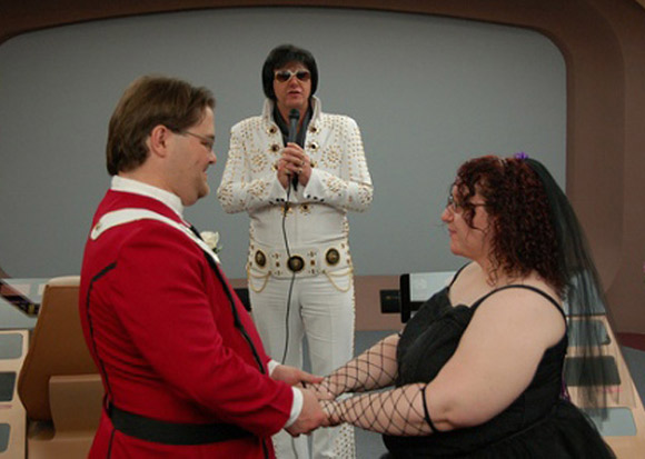Combining Elvis and Star Trek? Why the hell not, it's a wedding!