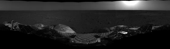 Panorama view from the lander's camera
